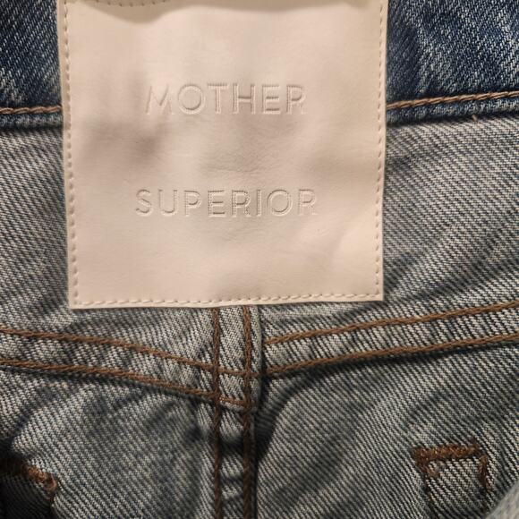 MOTHER SUPERIOR The dual ditcher blue denim maxi skirt size 27 - Picture 8 of 10